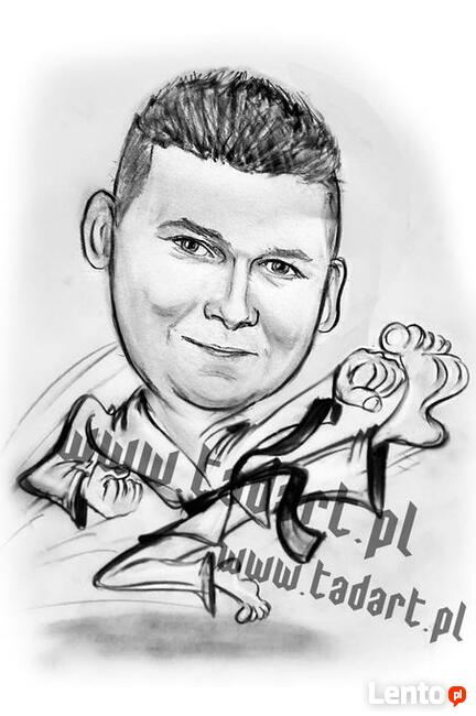 Karykatura karykatury prezent ślub rocznica świadka urodziny