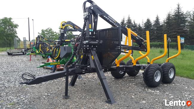 PRZYCZEPA LEŚNA 7t DŹWIG do DREWNA ŻURAW 5,5m hds Ursus C36