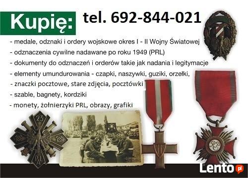 Kupię medale, odznaki wojskowe, znaczki pocztowe, monety