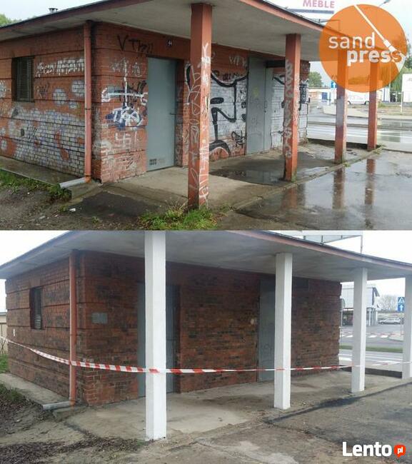 Piaskowanie, hydropiaskowanie z dojazdem - cegła stal drewno