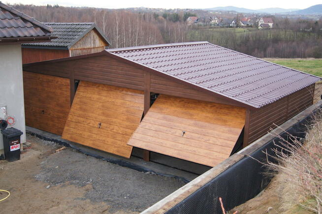 garaż drewnopodobny profil blaszak 9x6 9x5 9x7 9x12