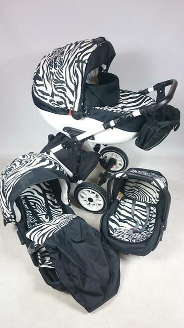 Wózek 3 w 1 KAJEX kolekcja ZEBRA