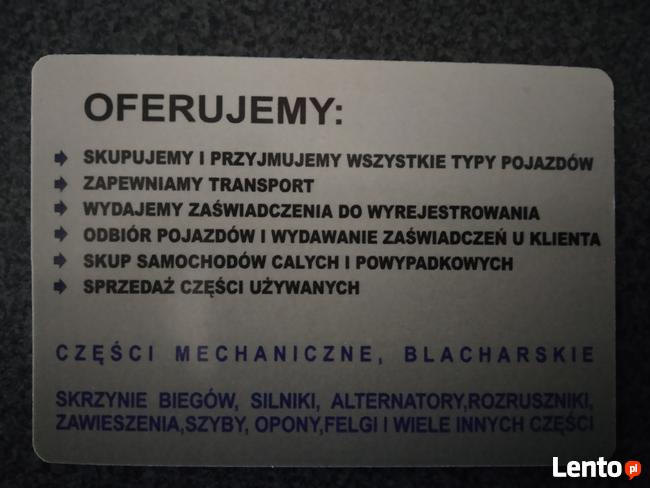 Złomowanie pojazdów Autokasacja