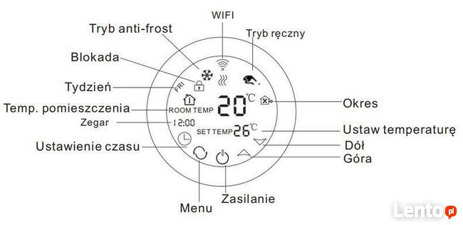Gazowy Schild BPW-78WIFI regulator temperatury, czujnik, ste