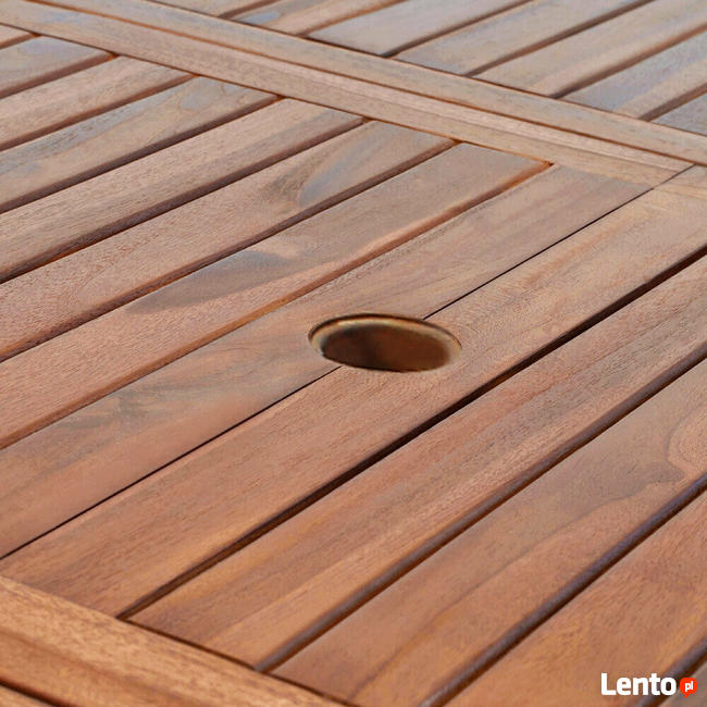 MEBLE OGRODOWE DREWNO EUKALIPTUSOWE 6+1 SKŁADANE DOSTAWA 0ZŁ