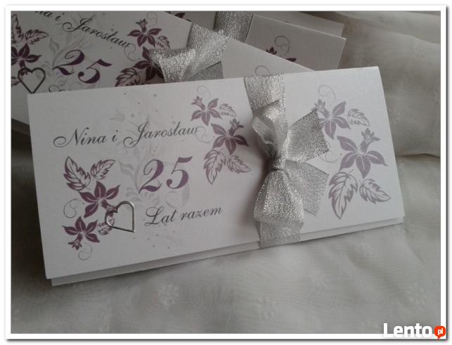 Zaproszenia na 25 rocznicę ślubu