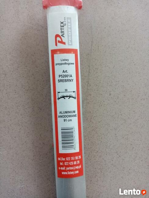 Listwy progowe, przypodłogowe, łączeniowe - kolor srebrny