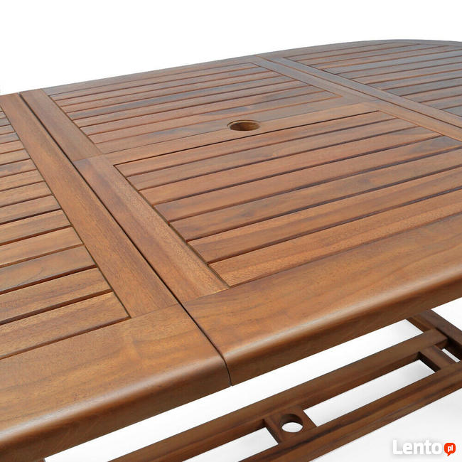 MEBLE OGRODOWE DREWNO EUKALIPTUSOWE 6+1 SKŁADANE DOSTAWA 0ZŁ