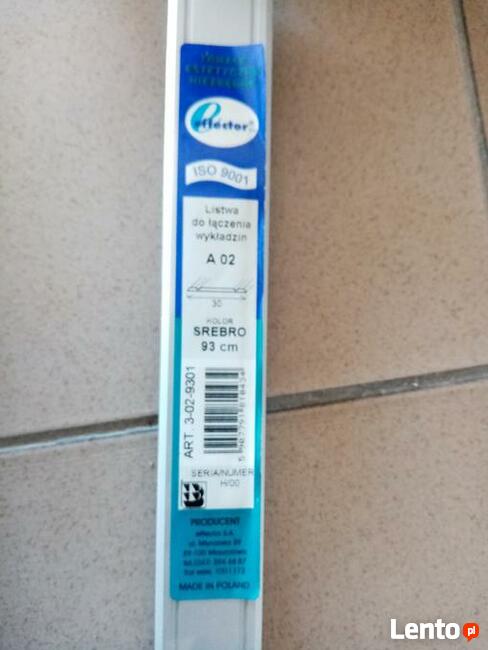 Listwy progowe, przypodłogowe, łączeniowe - kolor srebrny