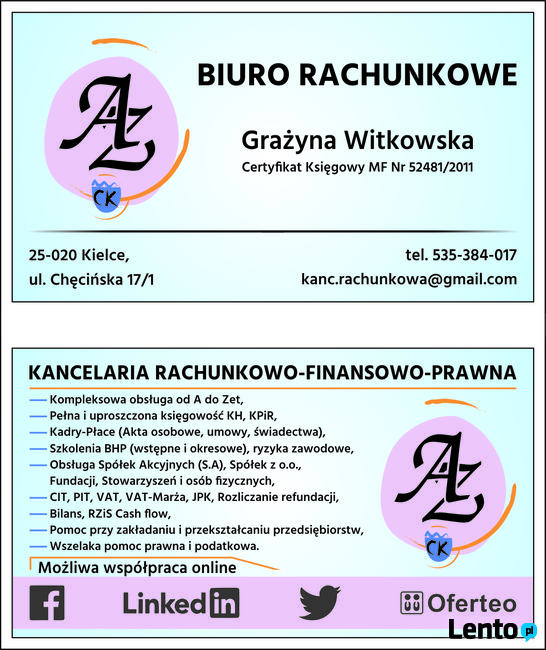 USŁUGI KSIĘGOWE