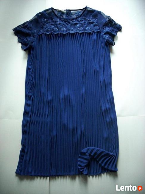 Elegancka Sukienka na Okazje Plisowana 42 XL