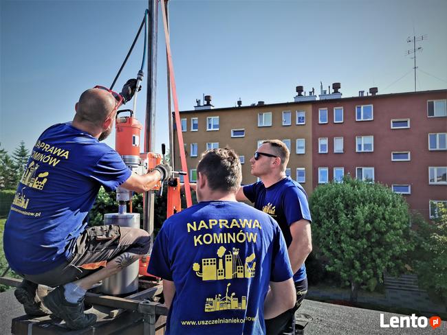 Szlamowanie kominów uszczelnianie naprawa komina frezowanie