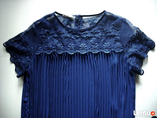 Elegancka Sukienka na Okazje Plisowana 42 XL