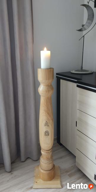 Świecznik, lichtarz paschalny, dekoracji, kwietnik drewniany