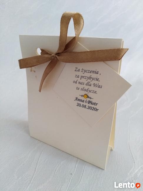 Pudełeczka na Słodycze - Podziękowania dla Gości.