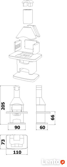 GRILL OGRODOWY NORMAN ATLAS - PROMOCJA brązowy