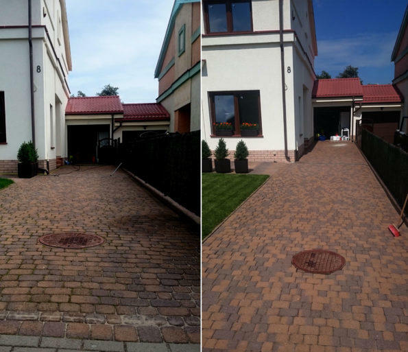 Usługi Ogrodnicze Mycie elewacji i malowanie.Mycie kostki