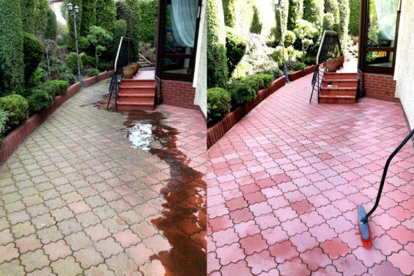 Usługi Ogrodnicze Mycie elewacji i malowanie.Mycie kostki