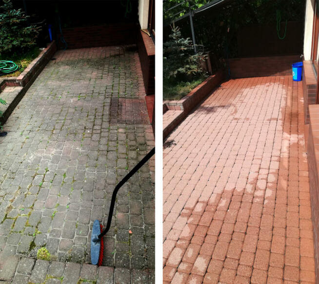 Usługi Ogrodnicze Mycie elewacji i malowanie.Mycie kostki