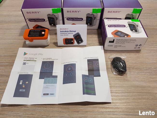 Pulsoksymetr napalcowy medyczny Berry BM1000C z funkcją blue