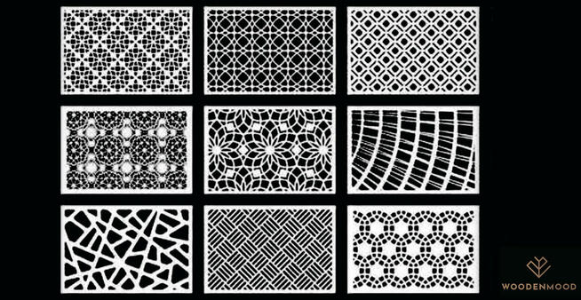 Parawan wolnostojący drewniany panel ażurowy