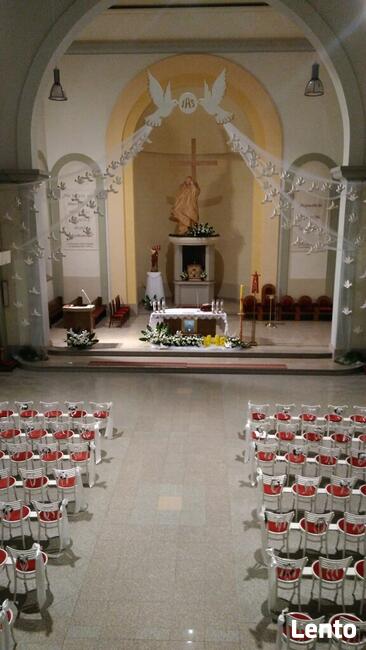 Duże gołębie 3d z hostią dekoracja Pierwsza Komunia