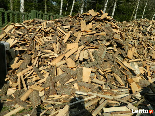 Opał - pocięta zrzyna olchowa drewno rozpałka węgiel pellet