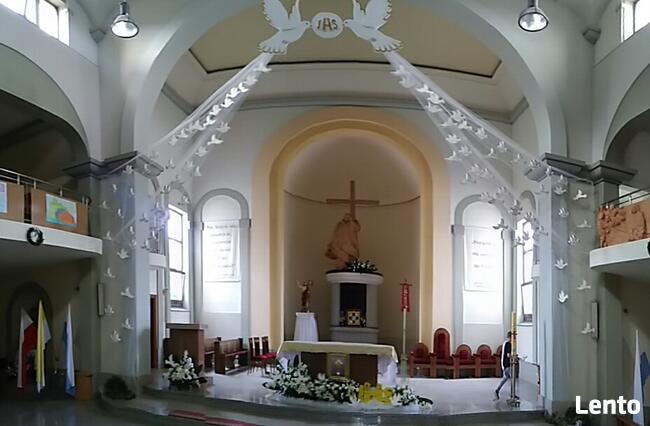 Duże gołębie 3d z hostią dekoracja Pierwsza Komunia