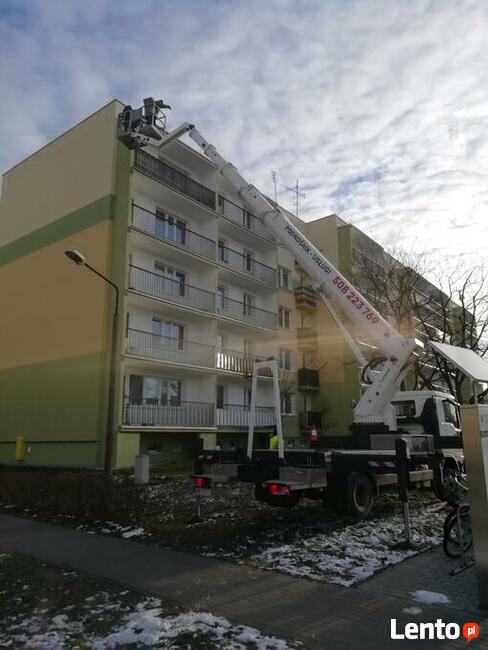 Usługi podnośnikiem koszowym Łask, wynajem podnośnika Łask