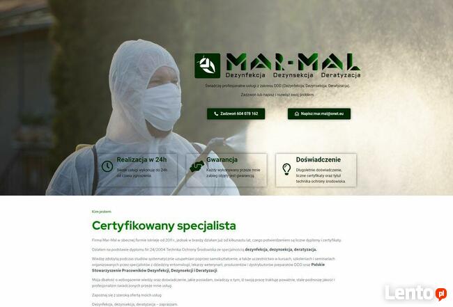 Strona internetowa – wizytówka - kompleksowe tworzenie stron