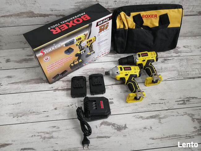 ZESTAW WIERTARKA BOXER SR - 042 UDAROWA AKUMULATOROWA + ŚRUB