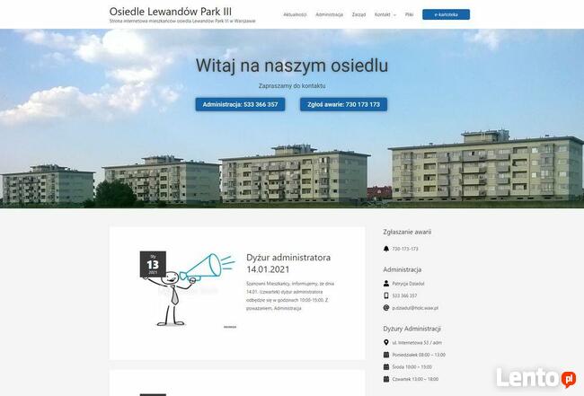 Strona internetowa – wizytówka - kompleksowe tworzenie stron