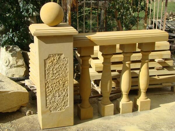 Balustrady z piaskowca , kamień naturalny
