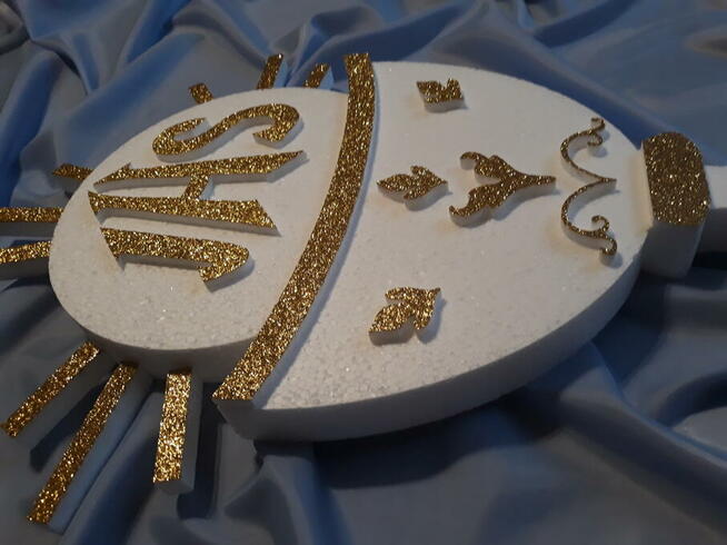 Kielich z hostią+2 gołąbki- dekoracja Pierwsza Komunia