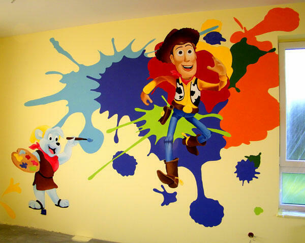 Murale, artystyczne malowanie ścian, ozdoby na ścianę