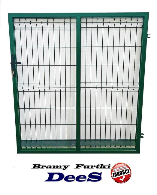 Szeroka furtka panelowa 1350x1500 mm wszystko w komplecie