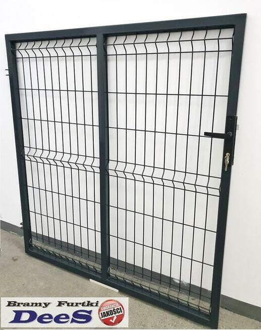 Szeroka furtka panelowa 1350x1500 mm wszystko w komplecie