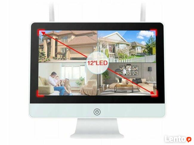 ZESTAW KAMER WIFI Z EKRANEM LCD 3MPX DYSK 1TB MIKROFON
