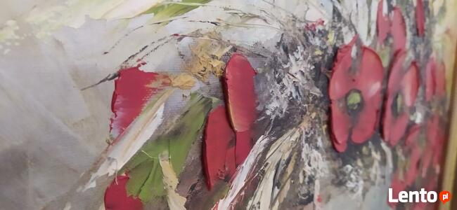 Obraz olejny--MAKI W WAZONIE ;