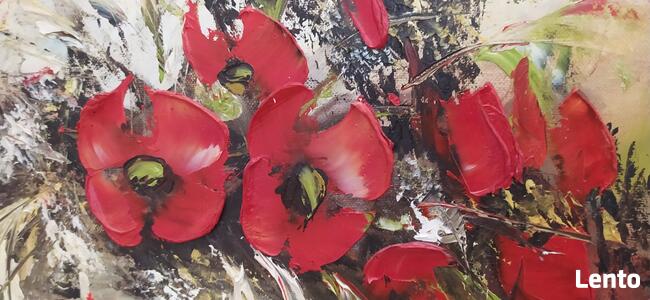 Obraz olejny--MAKI W WAZONIE ;