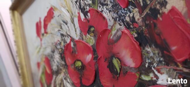 Obraz olejny--MAKI W WAZONIE ;