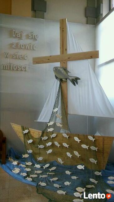 Rybka z imieniem dziecka dekoracja Pierwsza Komunia