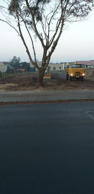 przygotowanie terenu pod budowę , wycinanie drzew