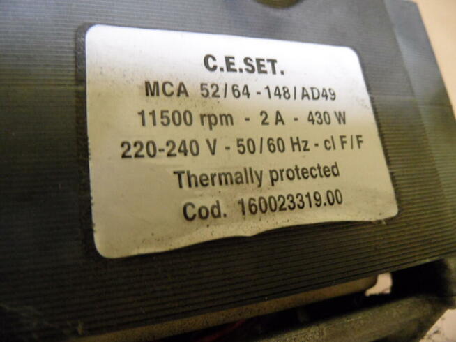 silnik pralki indesit WISE127