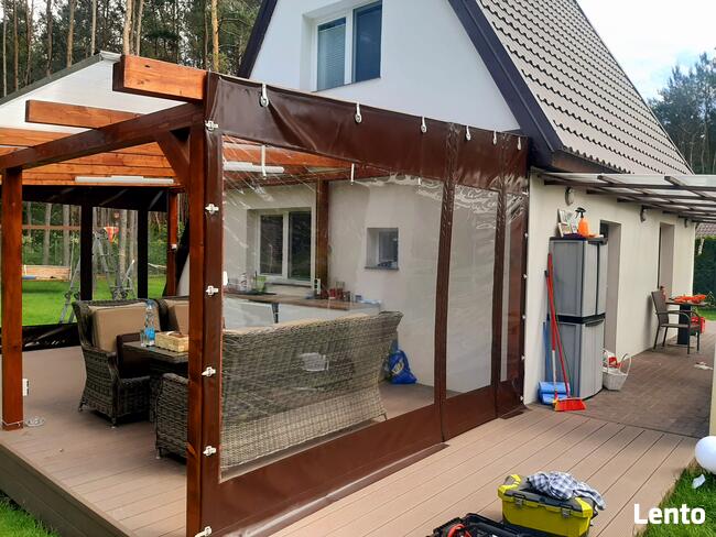 Przezroczysta plandeka ściana foliowa na wymiar Warszawa