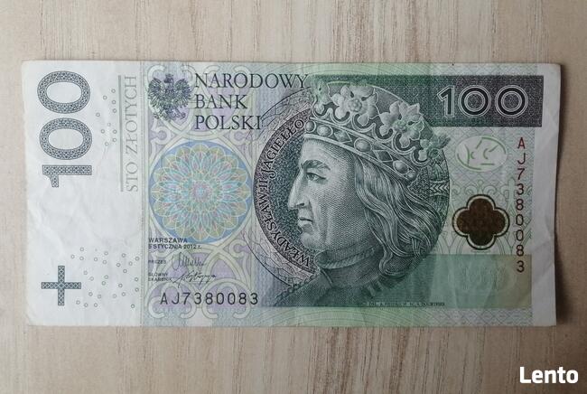 Banknot 3X100zl z 2012 nr serii AJ / SZATAN 666 /RADAR