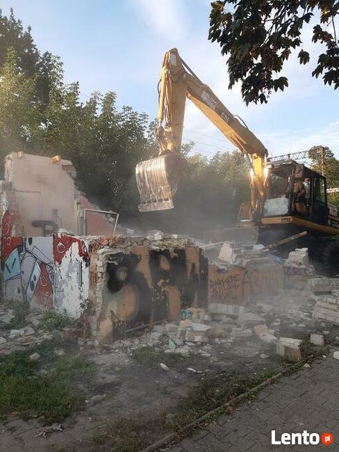 wyburzenia rozbiórki burzenie gruz koparka wywóz Biskupiec