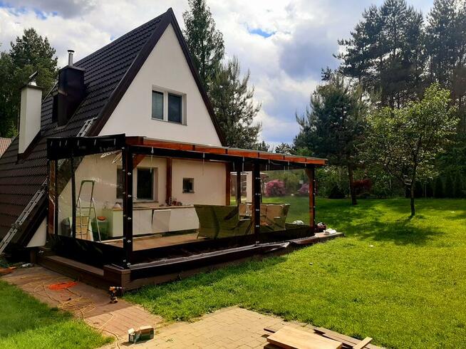 Przezroczysta plandeka ściana foliowa na wymiar Warszawa