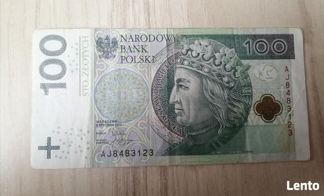 Banknot 3X100zl z 2012 nr serii AJ / SZATAN 666 /RADAR