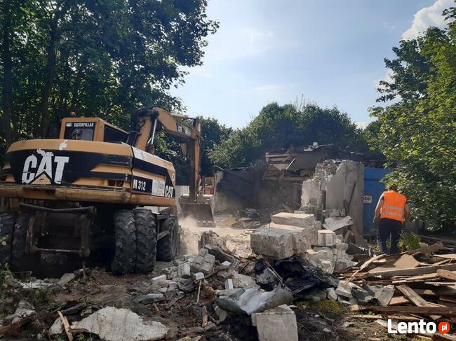 wyburzenia rozbiórki burzenie gruz koparka wywóz Biskupiec
